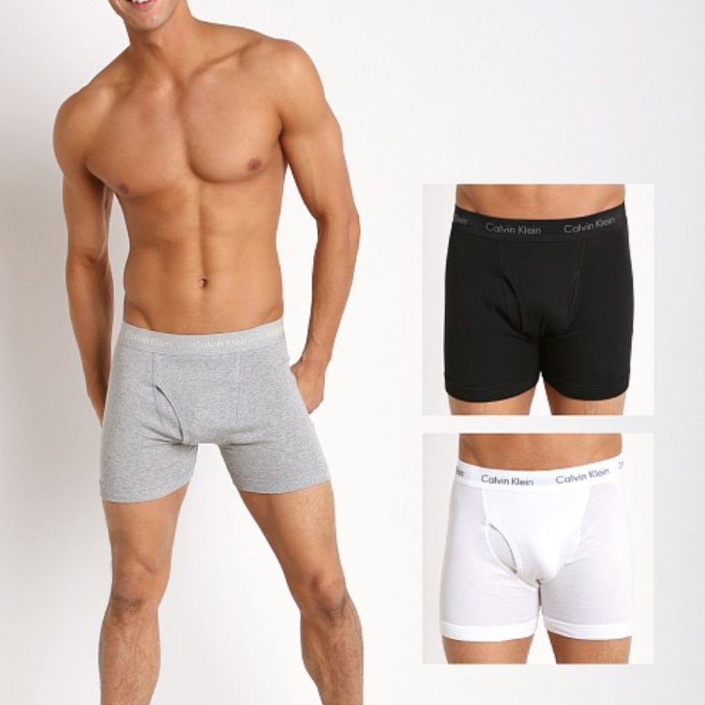 New Calvin Klein CK Classic Cotton Boxer Briefs Underwear 3 Pack Men's X-Large